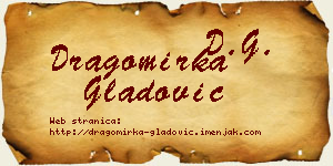 Dragomirka Gladović vizit kartica